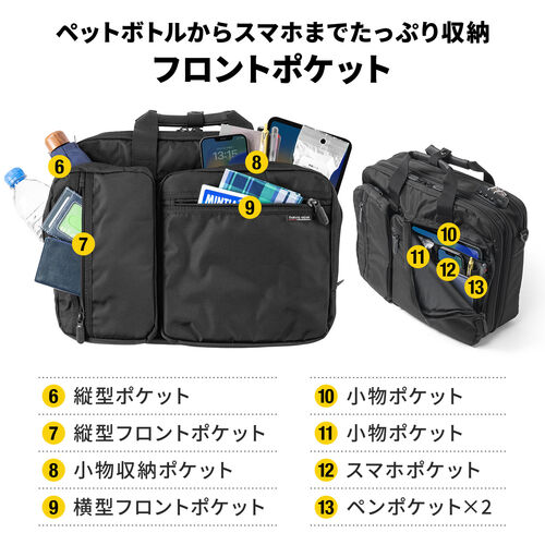 3way ビジネスバッグ メンズ ショルダー リュック ブリーフケース 書類 15 6インチ ノートパソコン収納 0 Bag048 の通販はau Pay マーケット サンワダイレクト