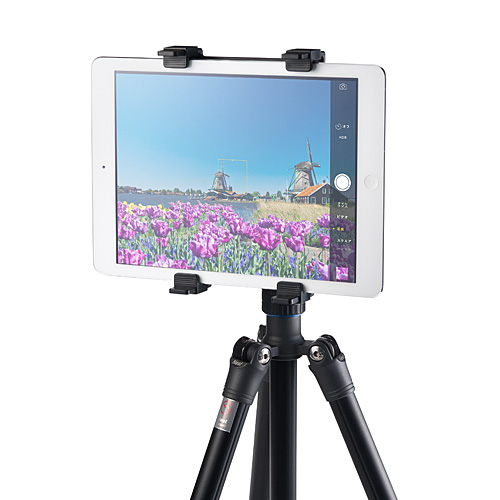 タブレットPC カメラ三脚 固定ホルダー 7〜10インチ対応 三脚