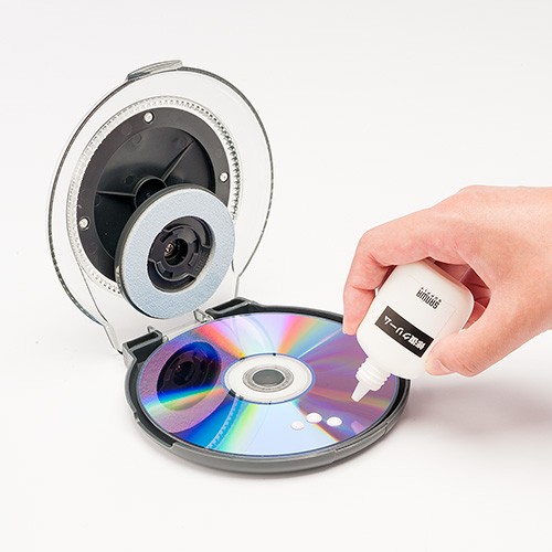 ディスク修復機 手動 研磨タイプ CD DVD ゲームソフト[200-CD028]の 