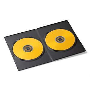 薄型 DVDトールケース ディスク 2枚収納 100枚セット ブラック 厚さ