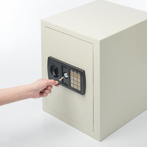 電子金庫 テンキータイプ 家庭用 容量43リットル 中棚付き[200-SL045]_8