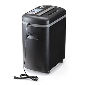 電動シュレッダー 業務用 マイクロカット 3×9mm A4用紙 6枚細断 CD DVD