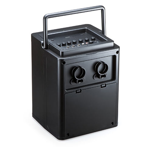 ワイヤレスマイク付き 拡声器 マイク2本セット 40W出力 電池 AC駆動
