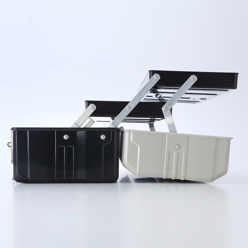 工具箱 ABS樹脂製 軽量 ツールボックス 整理 持ち運び 2段トレー付き