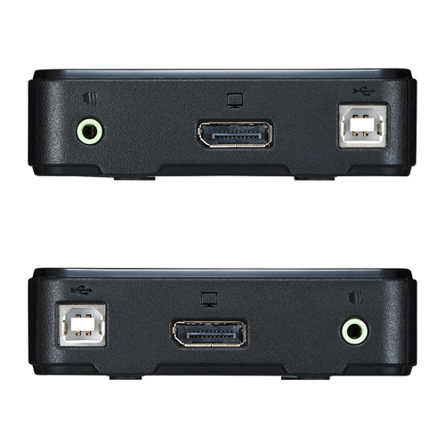 DisplayPort 手元スイッチ付き パソコン 自動切替器 2:1[SW-KVM2WDPU]