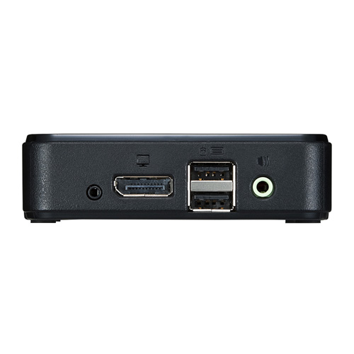 DisplayPort 手元スイッチ付き パソコン 自動切替器 2:1[SW-KVM2WDPU]