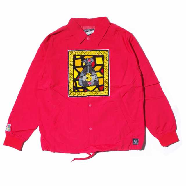 CROOKS&CASTLES クルックス＆キャッスルズ コーチジャケット メンズ 赤