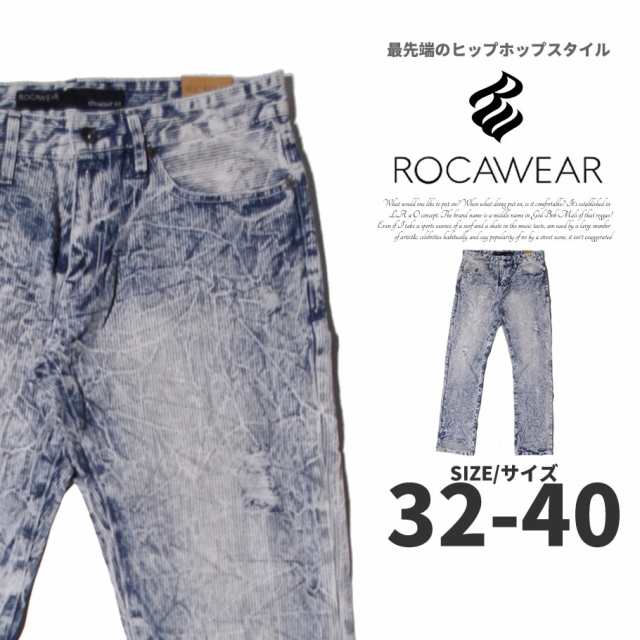 ROCA WEAR ロカウェア ロングデニムパンツ メンズ ジーンズ b系