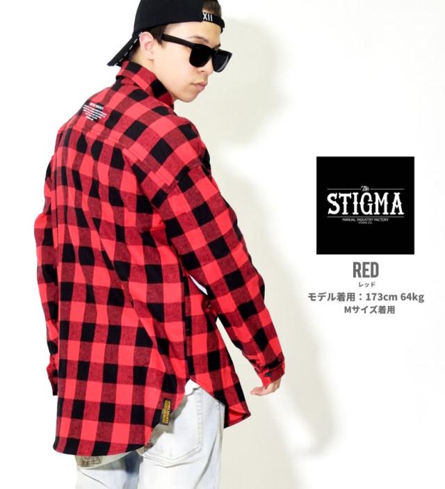 Stigma スティグマ 長袖シャツ メンズ 大きいサイズ チェック柄 レッド 赤 韓国 ストリート系 ファッション 18春新作 父の日の通販はau Pay マーケット 7000円以上で送料無料 Djドリームス