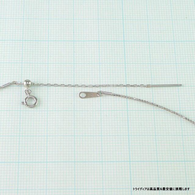 K18WG サークル ネックネックレス幅0.8mm45cm1.5gピンスライドA 送料無料  品質保証  敬老の日_2