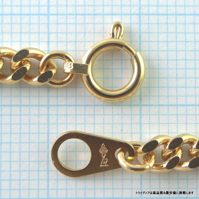18金 18k 喜平 ブレスレット 10g 18cm 2面 幅3.6mm 造幣局検定付 K18 アンクレット 喜平ネックレス 日本製 チェーン メンズ レディース アクセサリー 引輪 国産 金 K18 キヘイ ゴールド イエローゴールド kihei 二面 プレゼント グラム 誕生日 父の日 ギフト_1