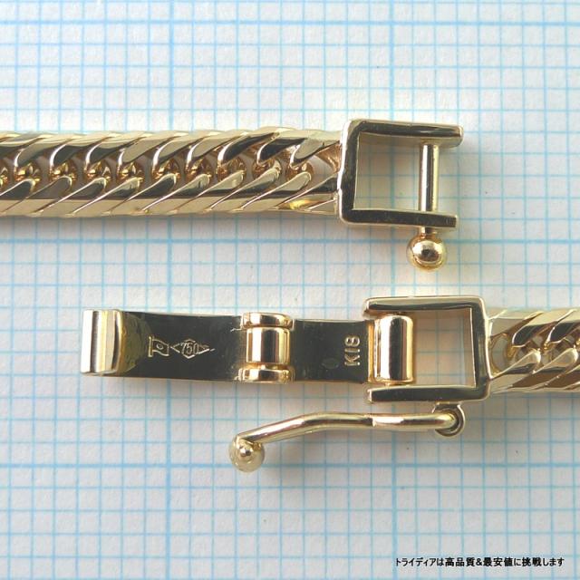 18金 喜平 アンクレット 10g 24cm 8面 トリプル 造幣局検定付 幅3.7mm K18 ブレスレット 喜平ネックレス ゴールド イエローゴールド 日本製 8面トリプル チェーン メンズ レディース アクセサリー 中折 国産 金 K18 キヘイ kihei プレゼント 誕生日 贈り物 ギフト_1
