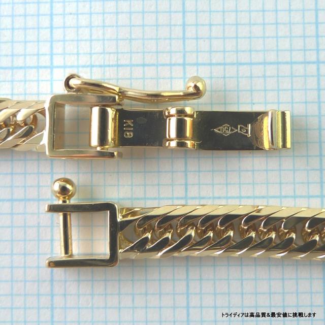 18金 喜平 アンクレット 10g 24cm 8面 トリプル 造幣局検定付 幅3.7mm K18 ブレスレット 喜平ネックレス ゴールド イエローゴールド 日本製 8面トリプル チェーン メンズ レディース アクセサリー 中折 国産 金 K18 キヘイ kihei プレゼント 誕生日 贈り物 ギフト_4