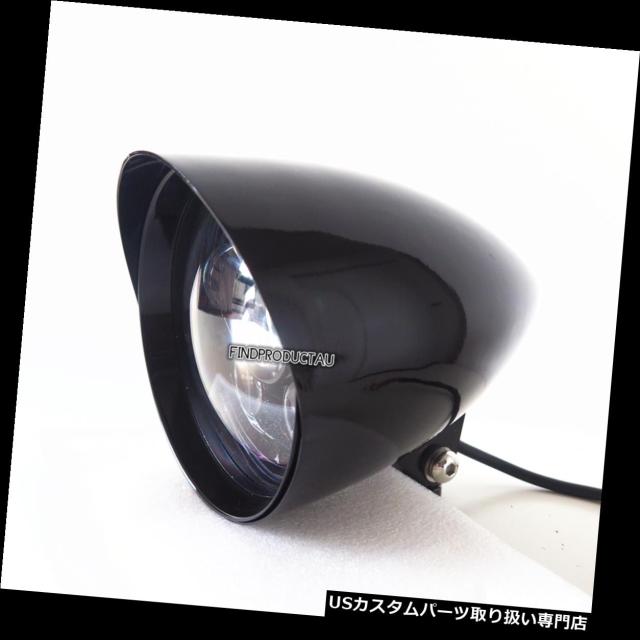 バイク ヘッドライト 5 3 4 光沢ブラックledデイメーカー弾丸ヘッドライトハーレースポーツスターチョッパーボバー 5 3 4 Gloss Blacの通販はau Pay マーケット バイクパーツ取り扱い専門店