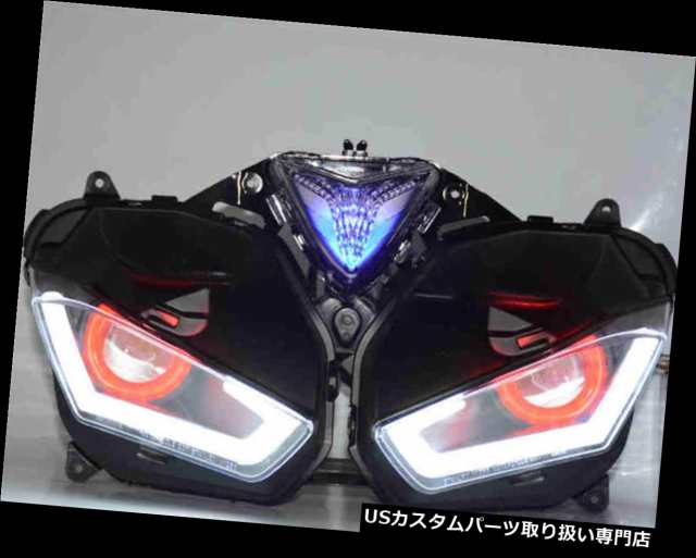 バイク ヘッドライト フロントオレンジledヘッドライトデーモンアイ修正済みヤマハyzf R25 R3 13 17 Vst Front Orange Led Headlights の通販はau Pay マーケット バイクパーツ取り扱い専門店