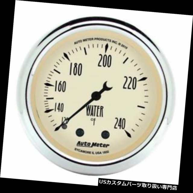 タコメーター 自動メーター1832アンティークベージュ機械水温計  Auto Meter 1832 Antique Beigeの通販は