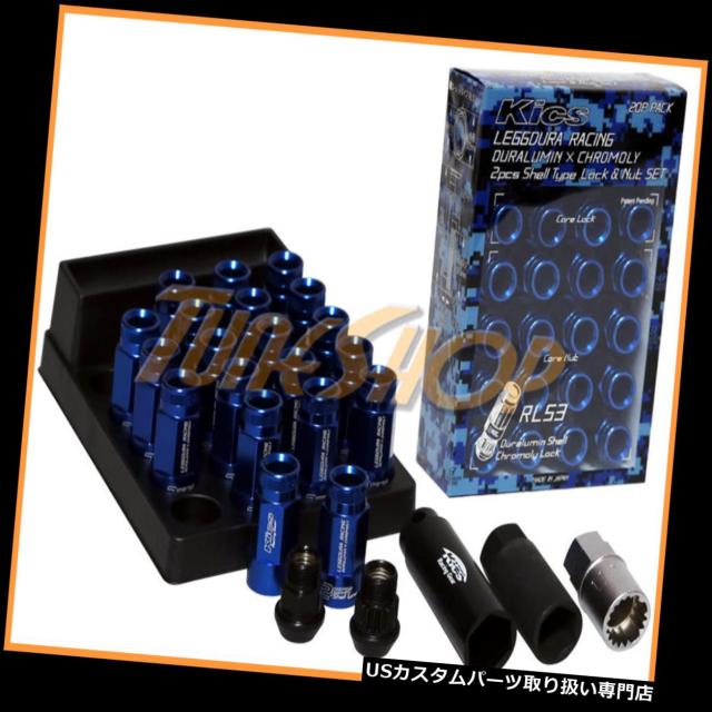 ナット KICS LEGGDURA 53MMシェルタイプホイールロックラグナット12X1.5 1.5 ACORN RIM BL