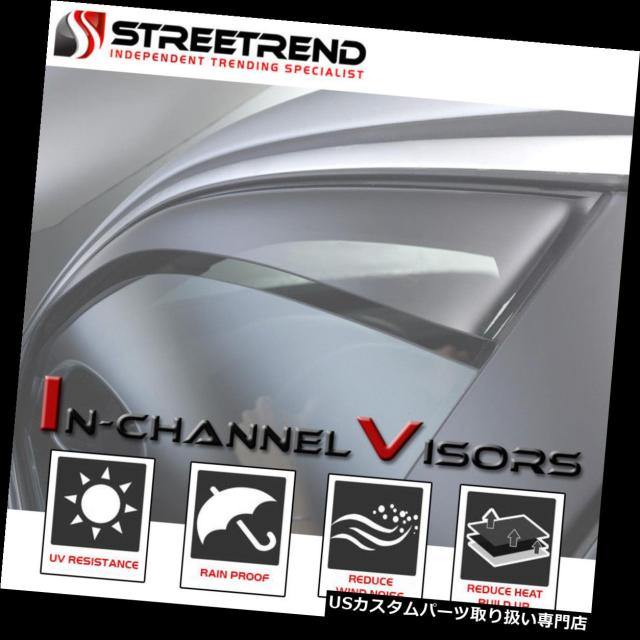 USベントバイザー、ドアバイザー サン/レイン/ウィンドガードシェードデフレクターウィンドウバイザー4Pc 10-13マツダ3ハッチバッ USベントバイザー、ドアバイザー 01-06アキュラMDX用サン⁄レイン