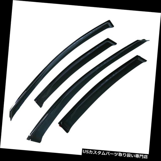 USベントバイザー、ドアバイザー サン/レイン/ウィンドガードシェードデフレクターウィンドウバイザー4Pc 10-13マツダ3ハッチバッ USベントバイザー、ドアバイザー 01-06アキュラMDX用サン⁄レイン