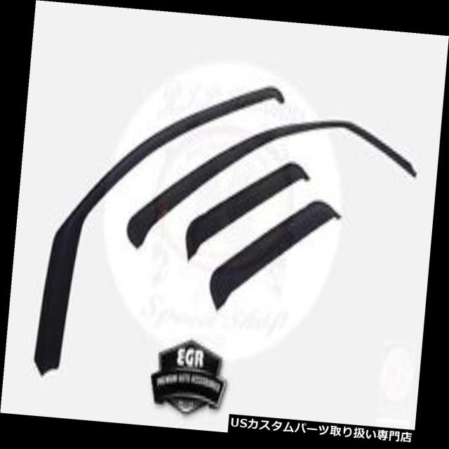 ベントバイザー、ドアバイザー、レインガード EGRマットブラックチャンネルウィンドウバイザー4個セットフィット2007-13シの通販は