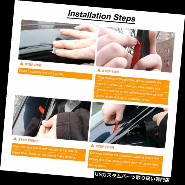 USベントバイザー、ドアバイザー クライスラー300 300C 11-16のための灰の灰色の外の台紙JDMの出口のバイザーのデフレクター クライスラー 300M 1999-2004 対応ウィンドウバイザー ウェザー