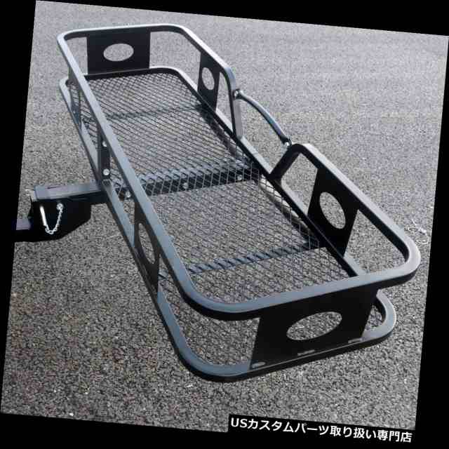 カーゴ、ルーフ キャリア スチール折りたたみ荷物貨物バスケットキャリアトラックトレーラーレシーバーヒッチラック Steel 