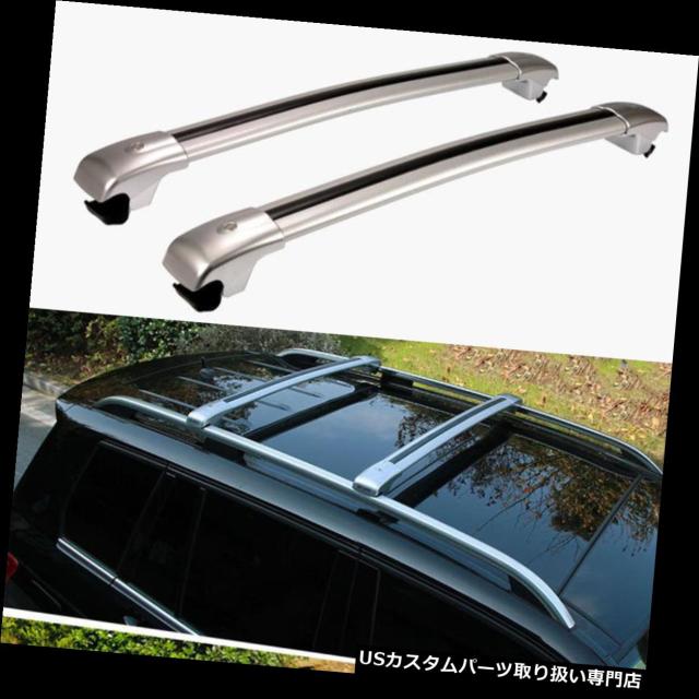 カーゴ、ルーフ キャリア キャデラックSRX 2010-2016 2ピース貨物ルーフラックサイドレールバー荷物キャリア Fo