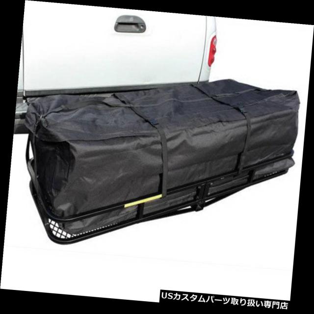 カーゴ、ルーフ キャリア 60 "x 20"折りたたみ式トラック車ラック貨物キャリアバスケット荷物ヒッチマウントW /バッグ