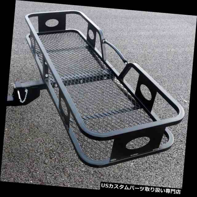 カーゴ、ルーフ キャリア ヒッチマウント折りたたみ式貨物運搬船黒 Hitch Mounted Folding Cargo C