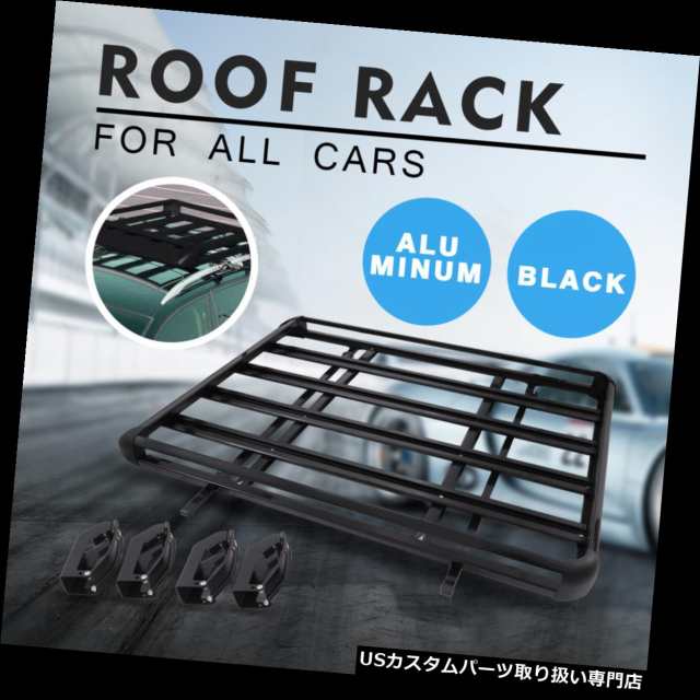 カーゴ、ルーフ キャリア 普遍的な63 "X 40"黒いアルミニウム屋根の上の棚のバスケットの荷物の貨物運搬船  Univerの通販は
