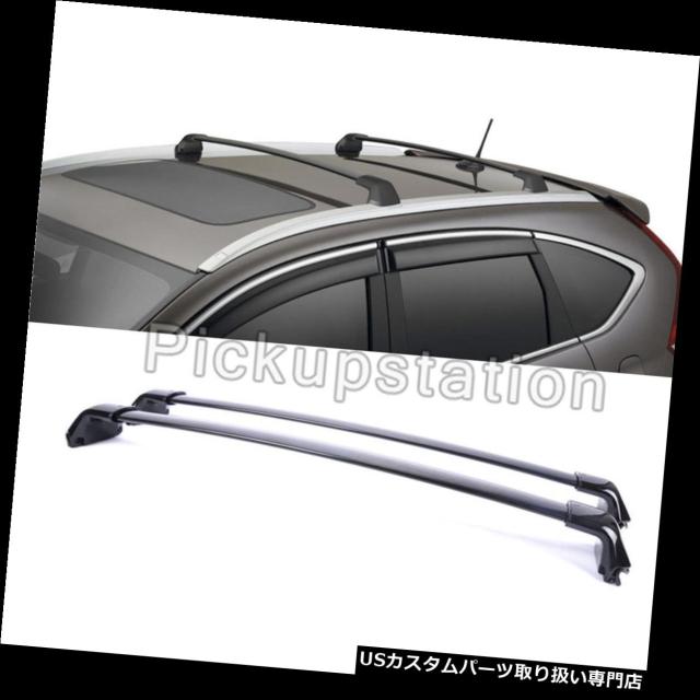 カーゴ、ルーフ キャリア 2012-2015年ホンダCRV CR-VトップレールクロスバールーフラックブラックコーティングOEの通販は