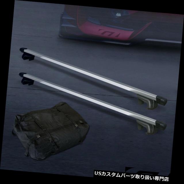 カーゴ、ルーフ キャリア アルミ製49インチスクエアルーフレールラッククロスバーチューブ+カーゴキャリアバッグラゲッジG7 外装