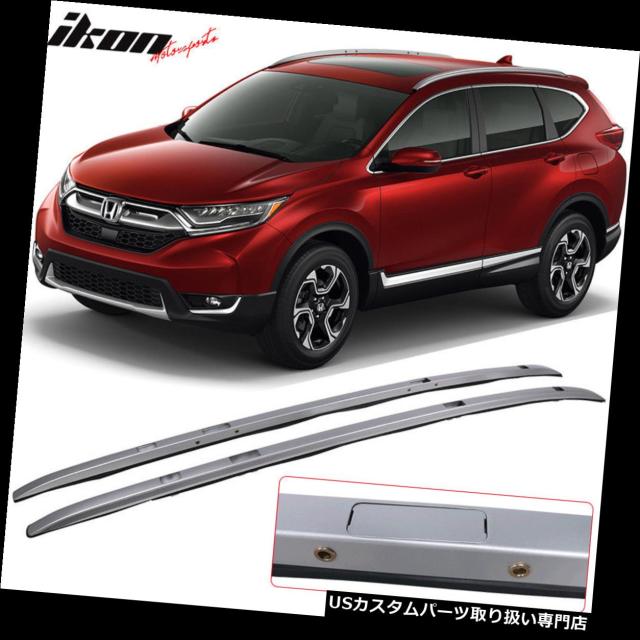 カーゴ、ルーフ キャリア 17-18ホンダCRV OEファクトリースタイルルーフラッククロスバーアルミシルバーにフィット  F