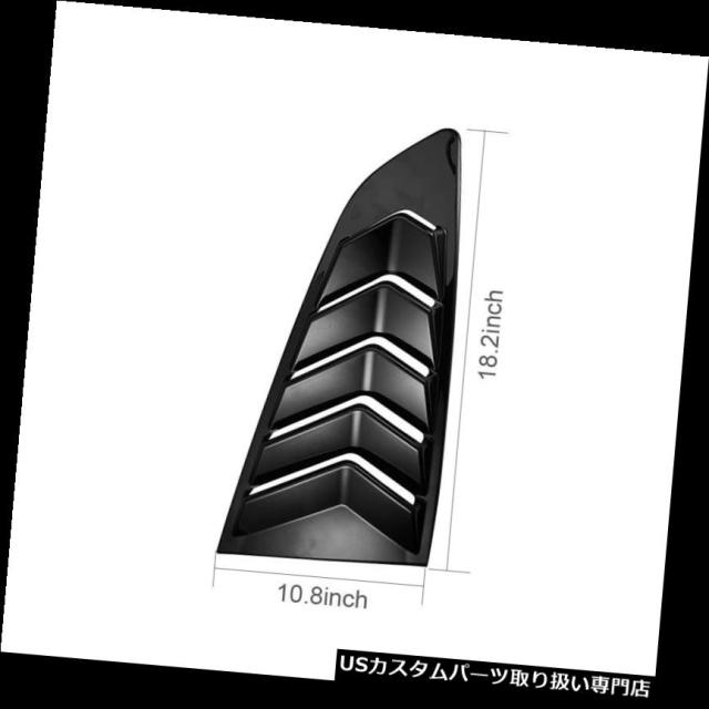 ウィンドウルーバー 2本のABS車の窓ブラインド側羽口ルーバーカバートリム用マスタングブラック  2Pcs ABS Car Wの通販は