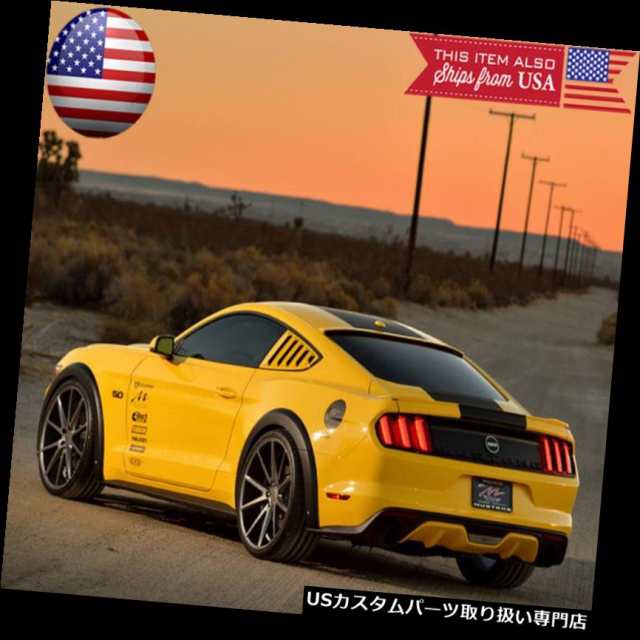 ウィンドウルーバー 15-18のマスタングのためのカーボン効果1/4の四分の一の側面の窓カバールーバーのスクープの出口  Caの通販は
