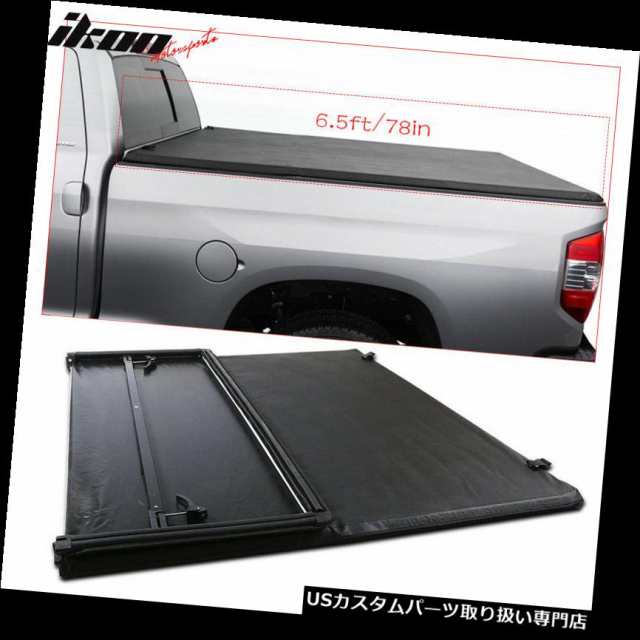 トノーカバー/トノカバー 09-17 Dodge RAM 2500 3500 6.5ft / 78インチベッドブラック三つ折り