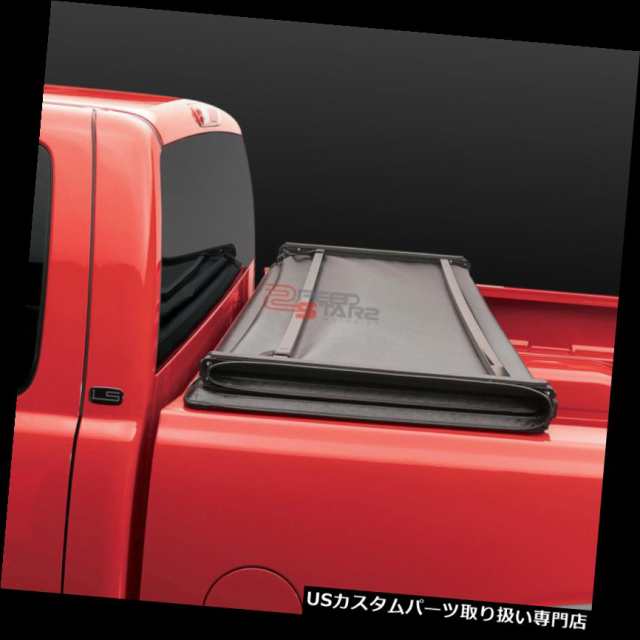 トノーカバー/トノカバー FOR 04-14 F150ピックアップトラック6.5インチトランクベッド用フレアサイド3つ折りソフ