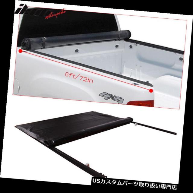 トノーカバー/トノカバー フィット15-18シボレーコロラド6フィート/ 72インチベッドブラックロックロールアップトノーカバの通販は外装