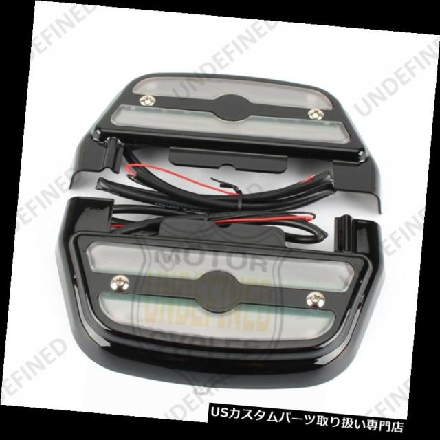 正規激安 トライク カバー ハーレートライクのための黒く明確なledによって照らされる乗客の足台フットボードカバーキット Black Clear Led Lighted Passenger Footrest Footboard Cover Kit For Harley Trike プレゼント対象商品 Www