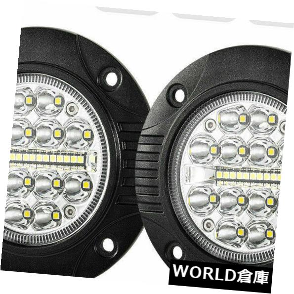 ペア5インチクリーLED作業ライトバーフラッシュマウントコンボラウンドオフロードボートトラック の通販は 33,462円