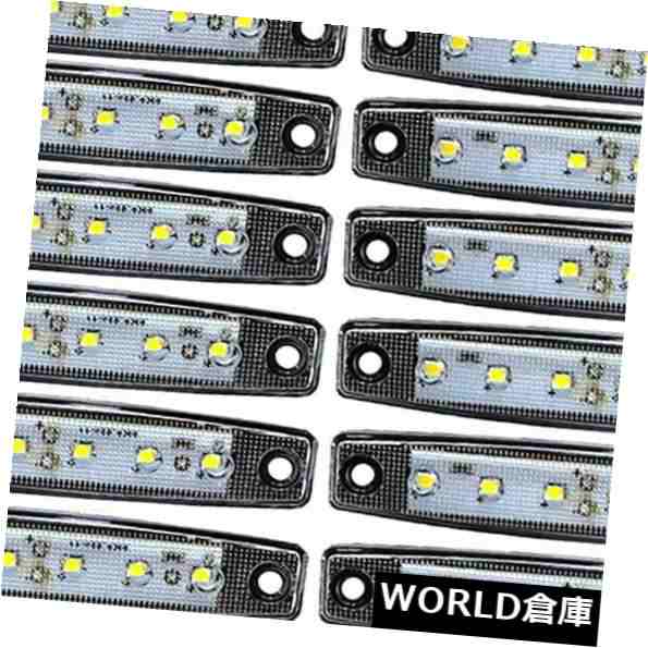 15 x LED 6 SMDホワイトサイドマーカーインジケータライト24 V VOLTトラックローリーA11w