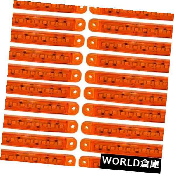 20 xサイドマーカーインジケータライト9 LED SMDオレンジ琥珀色24VトラックトレーラーA13o の通販は