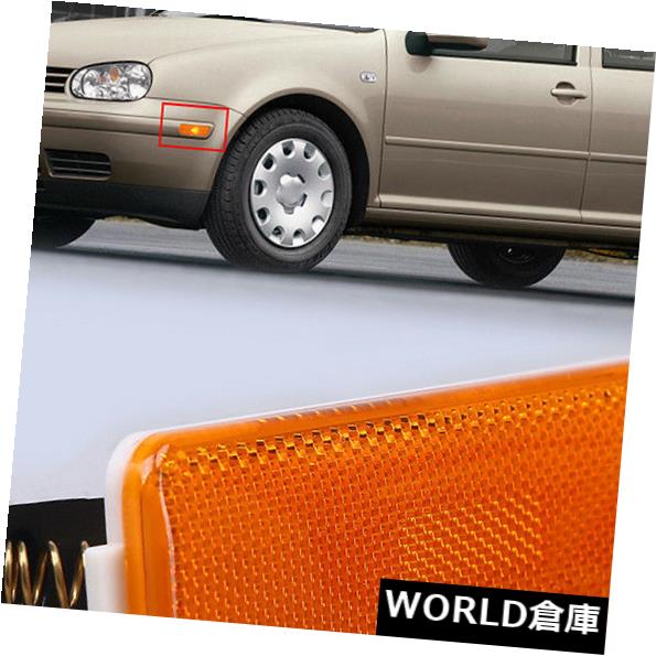 1X ABS VWゴルフジェッタのためのプラスチック左側マーカーライトランプハウジング黄色レンズ の通販は 30,360円