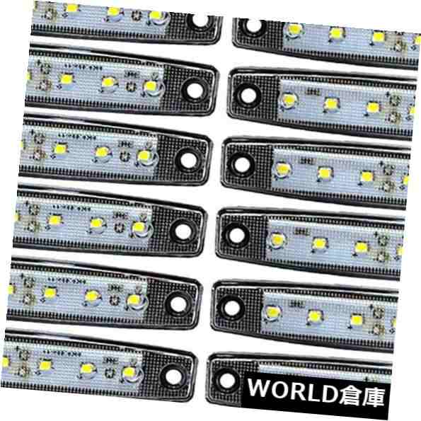 12 x 6 SMD LED 12VホワイトマークマーカーインジケーターライトキャンピングカートレーラーA11w