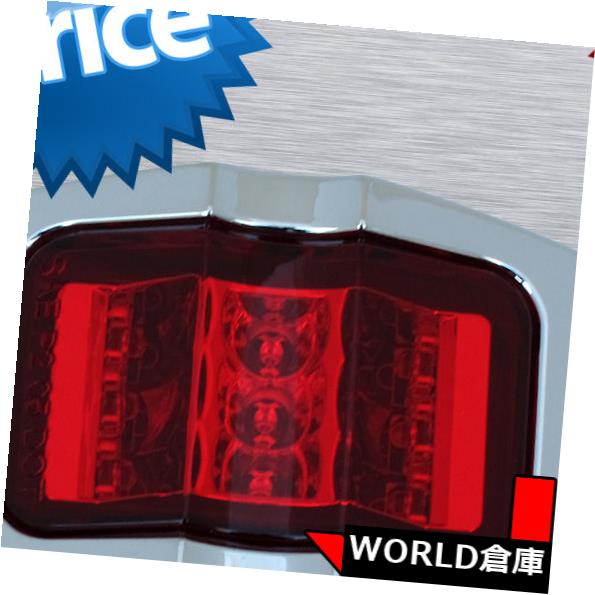 4倍の新しい4 "LEDミッドターンライトクリアランスサイドマーカー赤ベゼルトラックトレーラーRV の通販は