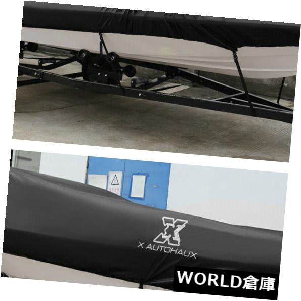黒14-16フィート68 300 D Vハルボートカバー防水Trailerable 530 x 240 cm
