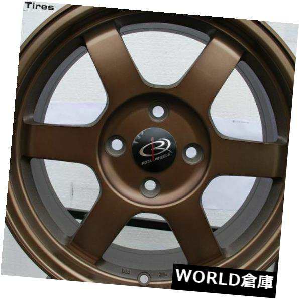 ホイール 4本セット 17x7.5 / 17x9 Rota Grid 5x114.3 45/42フルロイヤルスポーツブロンズホイールリムセッの通販はホイール