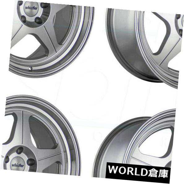 ホイール 4本セット 18x9.5ウィスラーKR3 5x114.3 22シルバー加工フェイスホイールリムセット（4）  18x9.5 Whiの通販は 172,920円