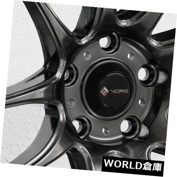 ホイール 4本セット 18x8.5 / 18x9.5 Vors TR4 5x108 35/35ハイパーブラックホイールリムセット（4）  1の通販は