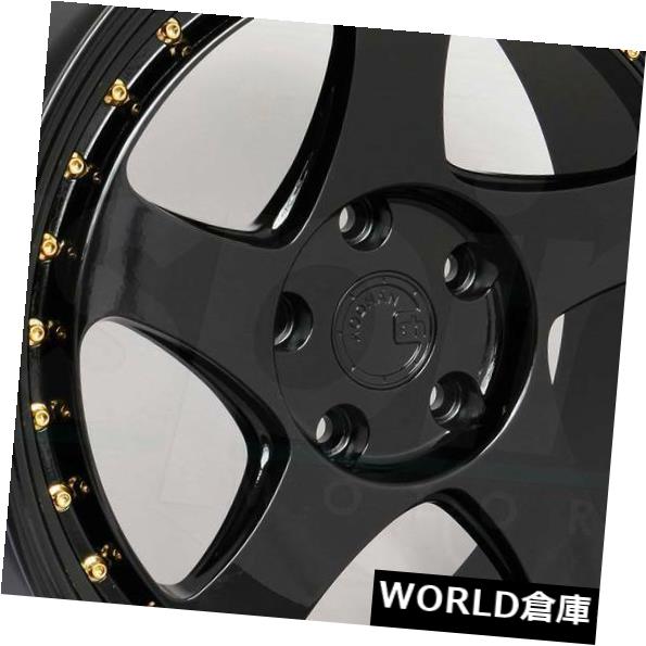 ホイール 4本セット 18x9.5 Aodhan AH01 AH1 5x120 30ブラックホイールリムセット（4）  18x9.5 Aodの通販は